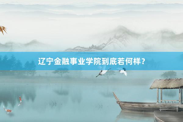 辽宁金融事业学院到底若何样？